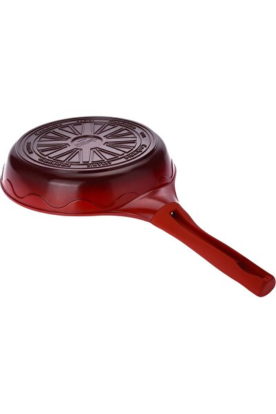 ALSAIF Open Aluminum Non-stick Frying Pan By Amercook, Size: 26 Cm, Red Gradient Color, Aluminum, By Al-sai