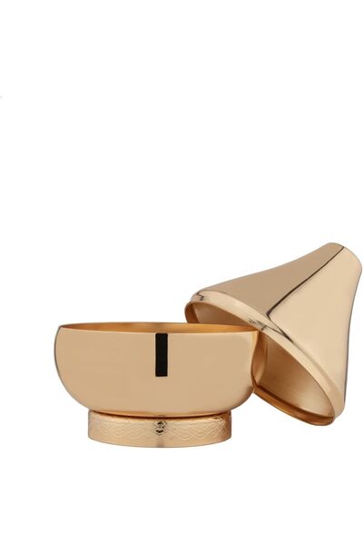 ALSAIF Jwanaa Serving Tray With Lid.size: Large, Colour : Gold