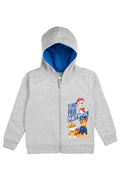 PAW PATROL Children's Hoodie, Grey, 100% Cotton, Size 110-116,