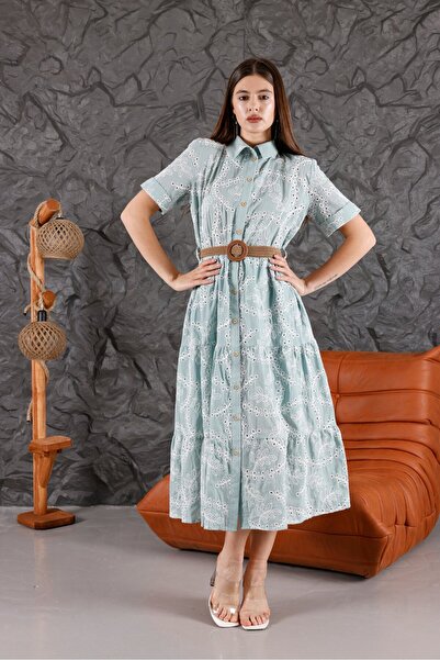 Pulli Collection Astarlı Fisto Kumaş Gömlek Elbise