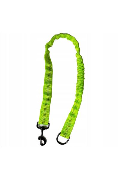 zola Training leash shock absorber, with carabiner and metal ring, length 95 cm, green