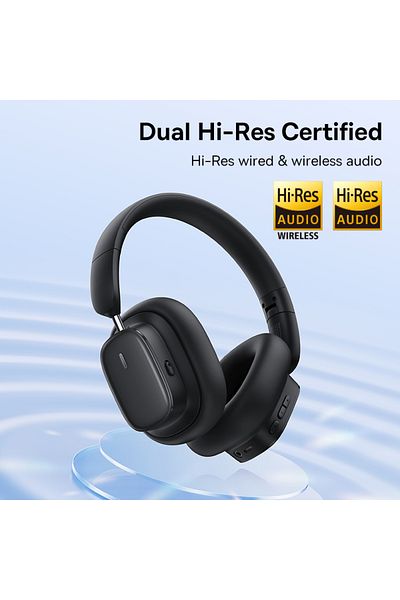 Baseus Baseus Bowie H1i Noise-Cancellation Wireless Headphones - 100H Playtime ANC Headset - Black