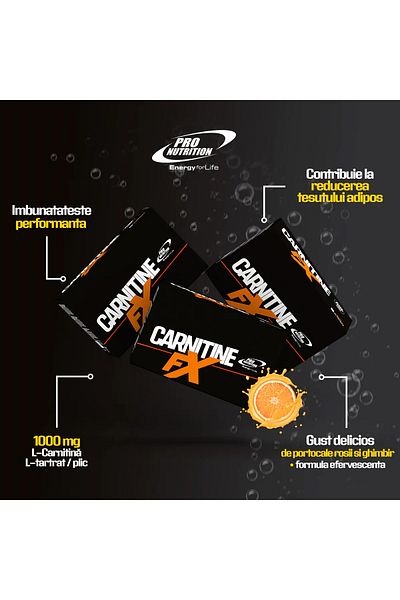Pro Nutrition Effervescent Formula For Weight Loss, Carnitine Fx 20 Sachets X 10g