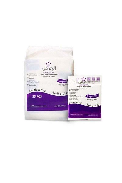 Generic مناشف صحية للاستخدام مرة واحدة من 25 قطعة أبيض 80/ 160