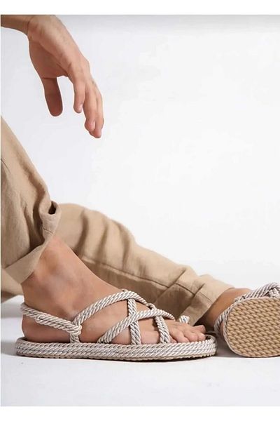 marceline Men's Straw String Summer Sandals