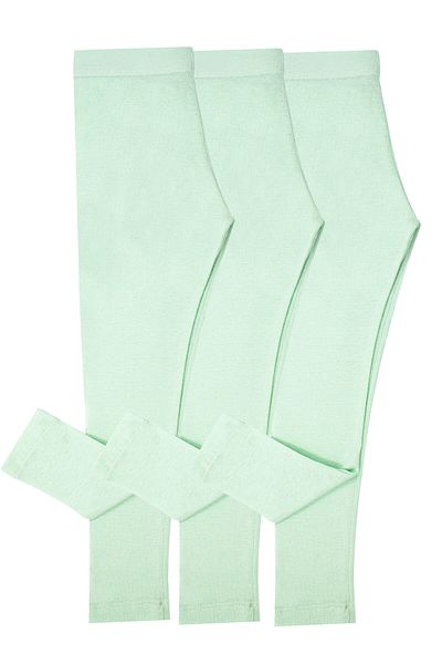Öts Girl's 3-Piece Ribbed Long Tights (100% Cotton)