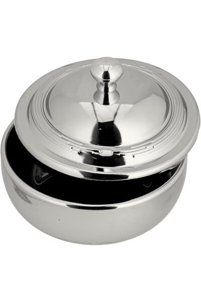 ALSAIF Dates Bowl With Lid, Keeps The Food Inside Fresh And Clean, Large, Nickel