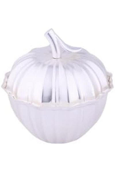 ALSAIF Covered Date Bowl - Medium Size, Matte Silver