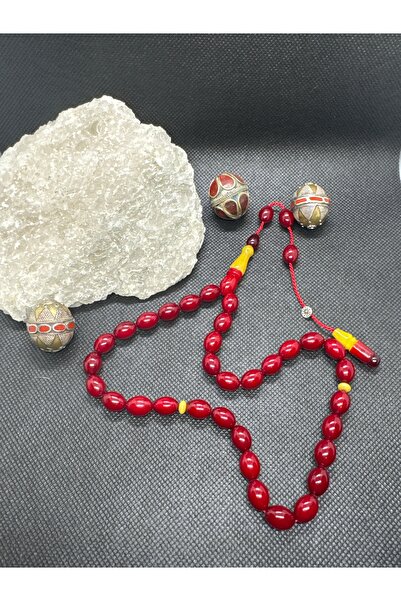 EnazStore Ottoman Simile Master Craftsmanship Squeeze Amber Rosary