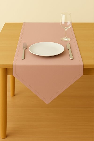 Luvora Home Runner triunghiular texturat din catifea din seria Luna - pudră