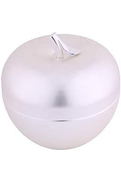 ALSAIF Date Bowl With Lid By - Medium Size, Matte Silver Color, 1 Piece