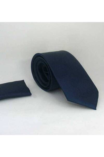 Gaffy Mornarsko plavi klasični Jednobojno maramica sa satenskom kravatom - KS-32