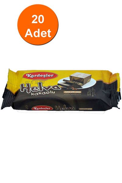 Kardeşler Şekerleme 125g X 20 Pieces Brothers Tahini Halva with Cocoa