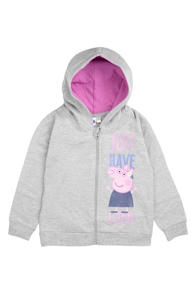 Peppa Pig Children's hoodie, gray, 100% cotton, size 110-116, Juste Heve Fun, Peppa Pig