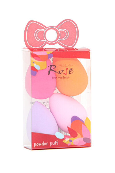 Roesıa Rose Cosmetics Rose 4'lü, Ufak, Yumurta Makyaj Sünger Seti