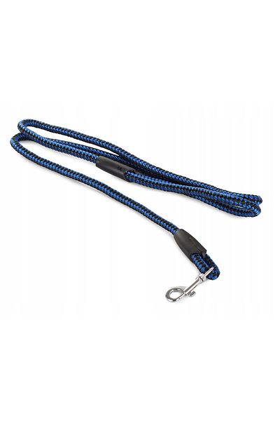 zola Lesa pentru caini, plastic rezistent cu carabiniera metalica, 120x0.8 cm, albastra