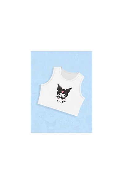 npLStore Children's Kuromi Printed Sleeveless Crop T-Shirt