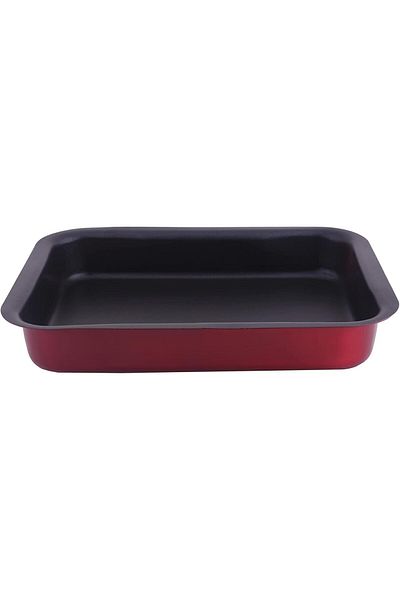 ALSAIF Vetro Rectangle Pan Non Stick (COATING INTERIOR) Size: 29x22cm Color: Wine Red K797009/29