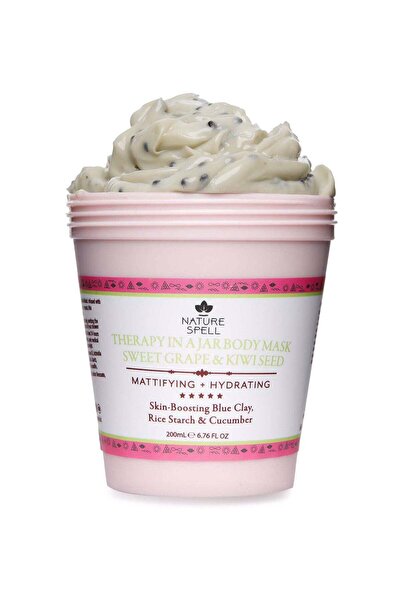 Nature Spell قناع الجسم "ثيرابي إن أ جار" بخلاصة العنب الحلو وبذور الكيوي لتر...