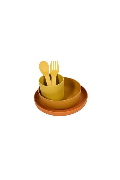 Bo Jungle Set 5 accesorii masa bebelusi Bo Jungle Ocru