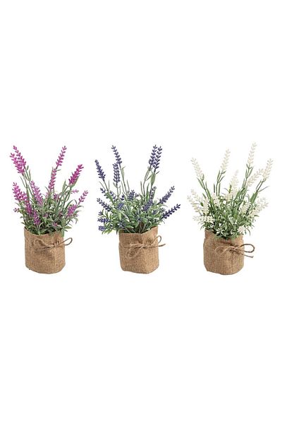 Bizzotto Set of 3 Lavender pots 7.5x22 cm