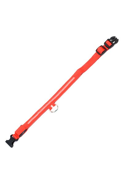 zola Zgarda LED catei, 3 moduri, impermeabila, marime S, 32-37 cm, rosie