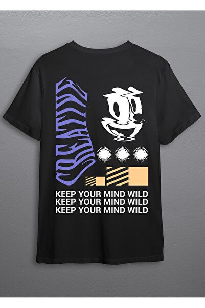 Huw Κρατήστε το μυαλό σας άγριο Unisex T-Shirt Κανονικής Εφαρμογής για Street...