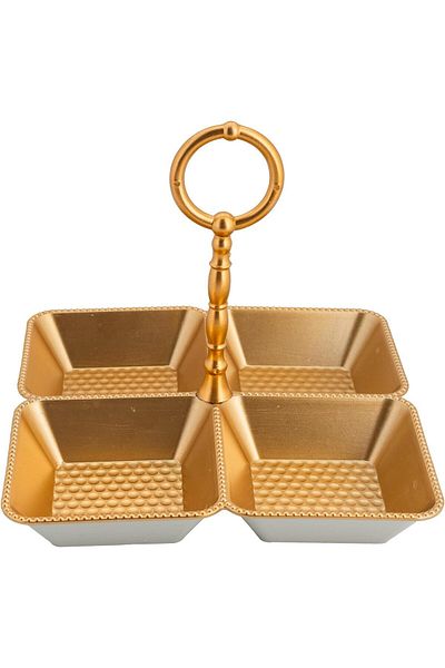 ALSAIF Al Saif Serving Tray, Golden Color