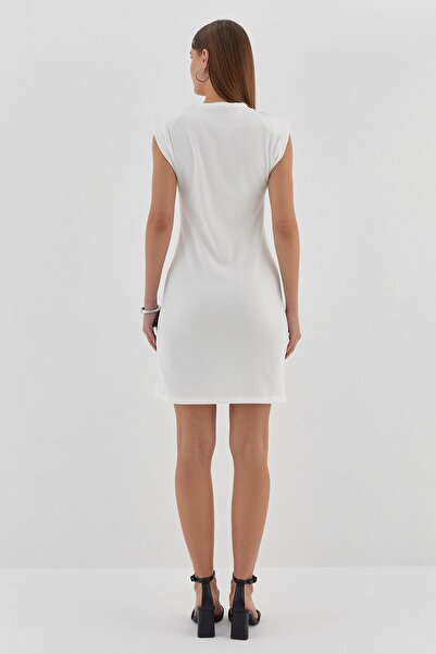 Shopping Shop Φόρεμα με στάμπα πέτρας ECRU