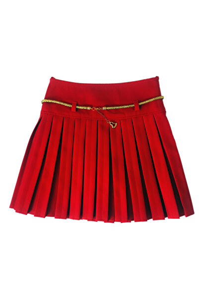 Pastelsnz Pileli Çocuk Etek