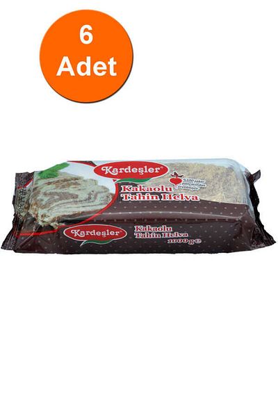Kardeşler Şekerleme 1 kg X 6 Pieces Brothers Tahini Halva with Cocoa