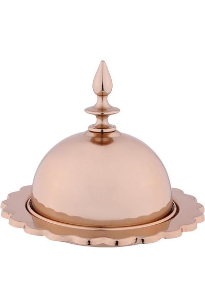 ALSAIF Iron Date Bowl With Lid By , Small Size, Color: Gold, Pieces: 1