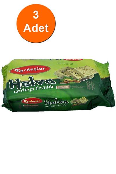 Kardeşler Şekerleme Tahini Halva with Pistachios - Brothers 400g X 3 Pieces