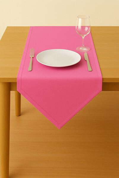 Luvora Home Σειρά Luna Velvet Textured Triangle Runner - Ροζ