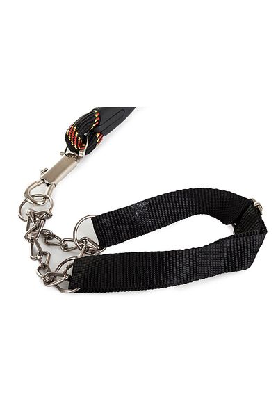 zola Lesa pentru caini, zgarda inclusa, 120x1.3 cm, neagra cu model