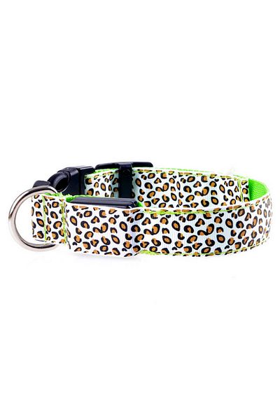 zola Dog/cat collar, with LED, size S-white/green