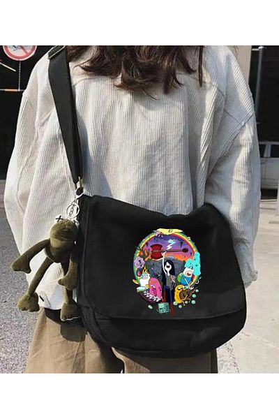 Touz Moda Adventure Time Black Messenger Bag
