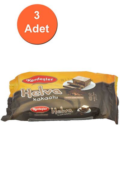 Kardeşler Şekerleme 400g X 3 Brothers Tahini Halva with Cocoa