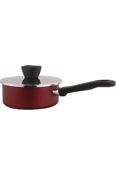 ALSAIF Vetro Sauce Pan Non Stick (COATING INTERIOR) Size: 16x8cm Color: Wine Red K797010/18