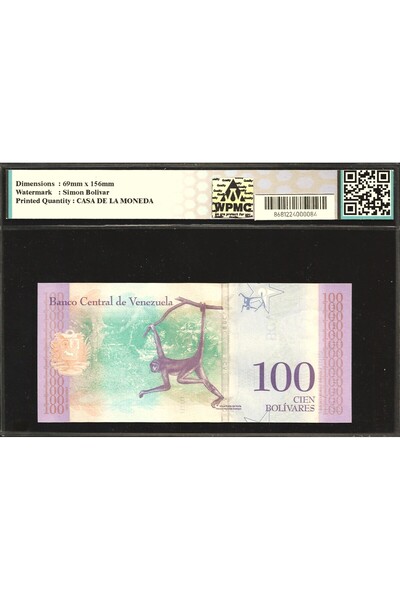 Maya VENEZUELA 100 BOLİVARES PICK#106 ND 2018 KOLEKSİYONLUK PARA