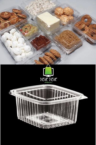 YOK YOK AMBALAJ 375 Gr Cc 100 Pieces Plastic Leak Proof Lid Cap