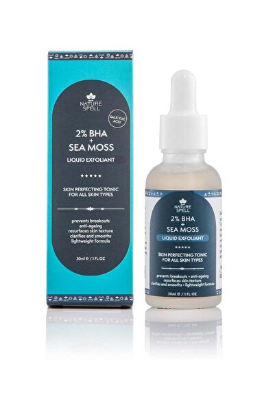Nature Spell تونيك BHA لتنظيف المسام مع الطحالب البحرية - 30 مل مقشر لتجديد س...