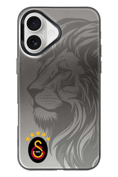 Galatasaray iPhone 16 Uyumlu -5 Yıldız Aslan Premium  Telefon Kılıfı