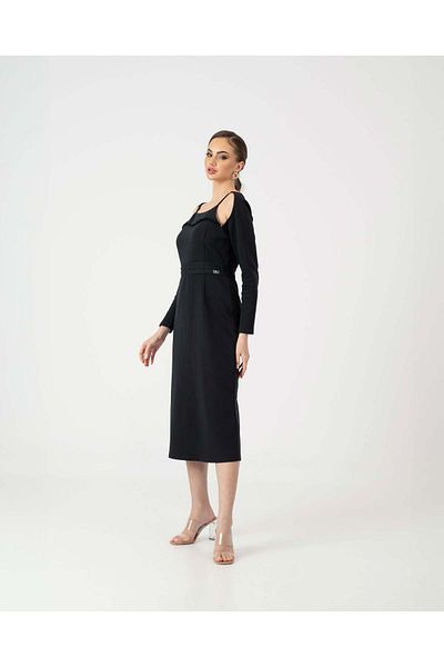 UO Dresses Midnight-glamour-dress-black