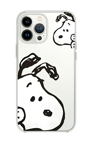 mooodcase iPhone 14 Pro Uyumlu Cool Doggo Desenli Şeffaf Silikonlu Telefon Kılıfı