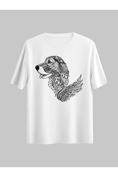 donamod Δώρο Dog Linear Mandala Animal Design - Unisex κανονικό μπλουζάκι με ...