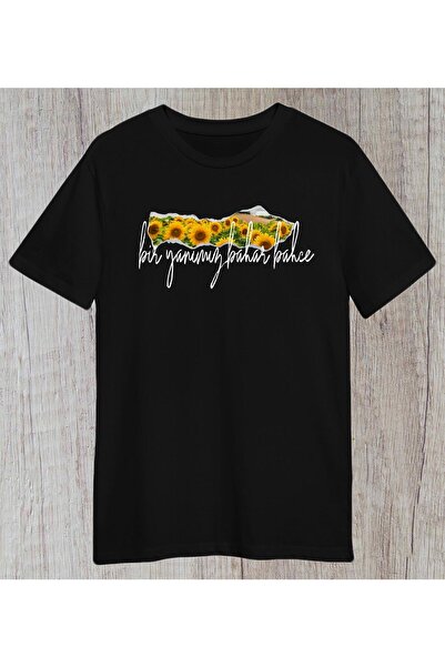 donamod Tricou obișnuit cu imprimeu liric de damă