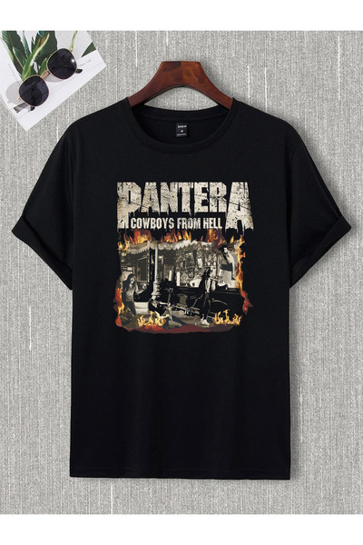 donamod Unisex Oversize Pantera Metallıca Iron Madıen Black Sabbath Ac Dc Sli...