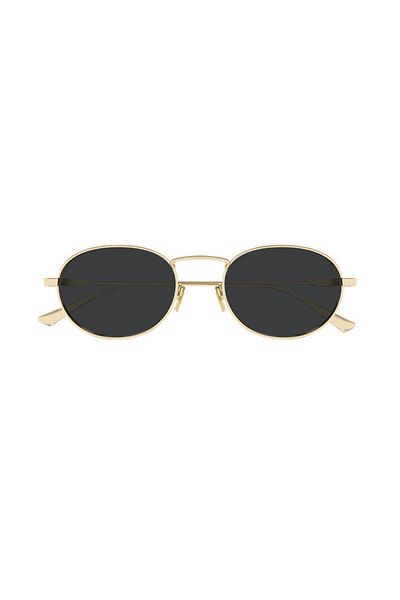Saint Laurent Sl 799 003 52 Women's Oval Gold Metal Sunglasses