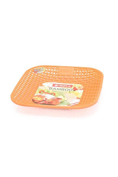 Generic Square plastic food serving basket 25x25 cm